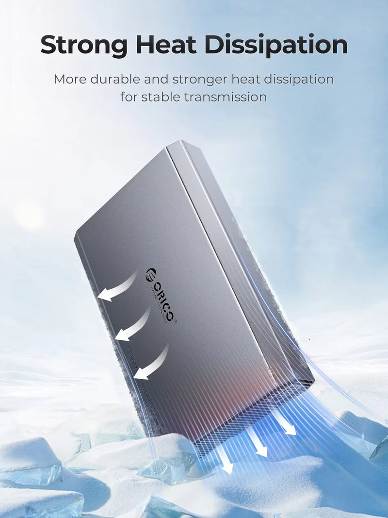 ORICO 3.5" 6Gbps Hard Drive Enclosure Type-C Heat Dissipation External HDD Case Aluminum Alloy & ABS with 12V2A Power Adapter