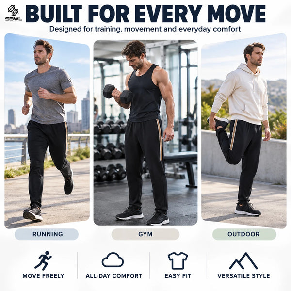 SBWL Men's High-Quality Outdoor Sports Pants for Cycling Climbing Hiking - Casual Autumn Winter Daily Simple Style