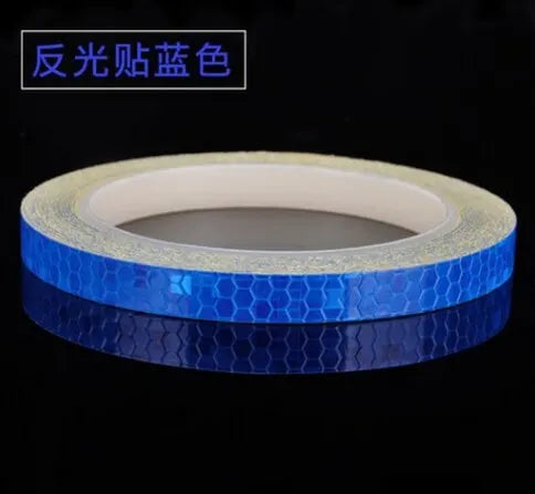 SEAMETAL 1cm*8m Car Stickers Reflective Tape Fluorescent Car Styling Decals Safety Warning Strips for Car Motorcycle MTB Bike