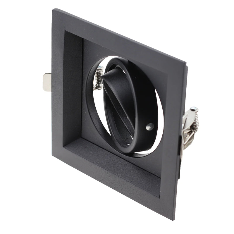 Square Recessed Downlight LED Ceiling Lamps Holder Adjustable GU10 MR16 Socket Spotlight Lamps Frame Bracket Fitting Home Decor