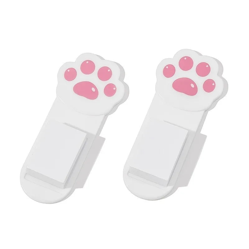 2pcs Cute Cat Paw Self-Adhesive Toilet Lid Handle,Claw-Equipped Anti-Stain HandleSuitable for Home Use Bathroom.