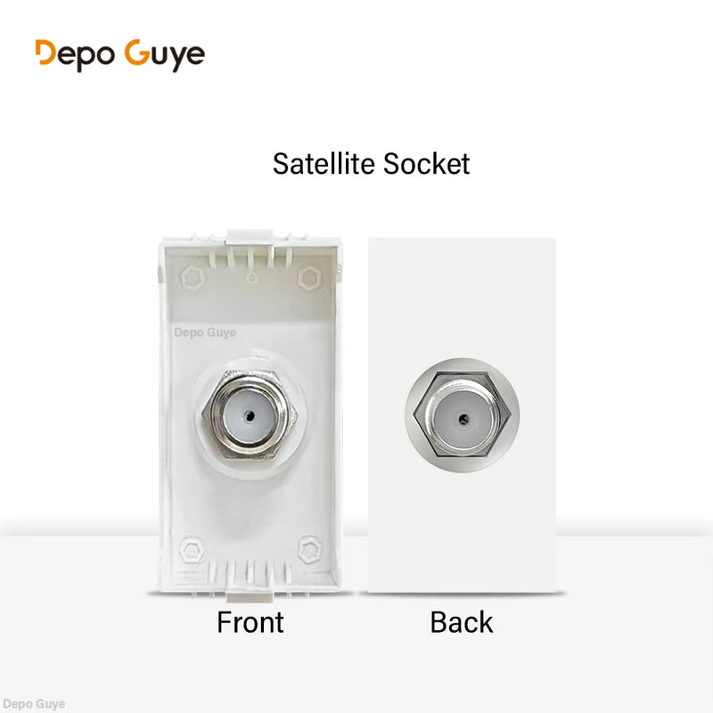 EU Wall Socket Plastic Panel White USB Type C 10W/20W Charge Port TV Rj45 Satellite HDML Interface Function DIY Combination