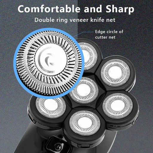 New Shaver For Men 7D Independently 7 Cutter Floating Head Waterproof Electric Razor Multifunction USB Charge Trimmer For Men