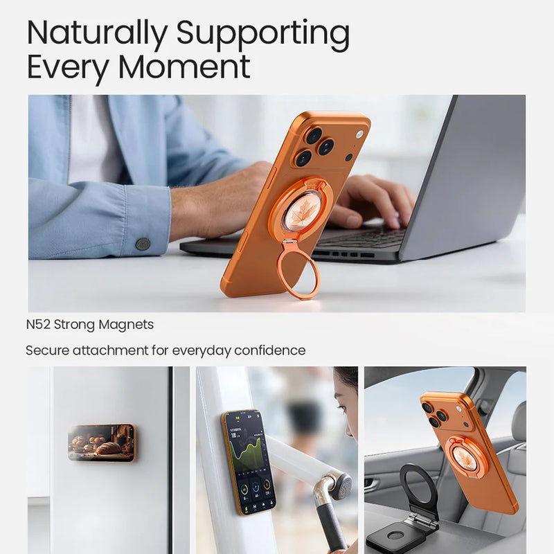 NILLKIN IceSnap Magnetic 360° Rotatable Finger Ring Holder DIY Back Sticker Grip Stand, Removable Universal Magnetic Bracket for