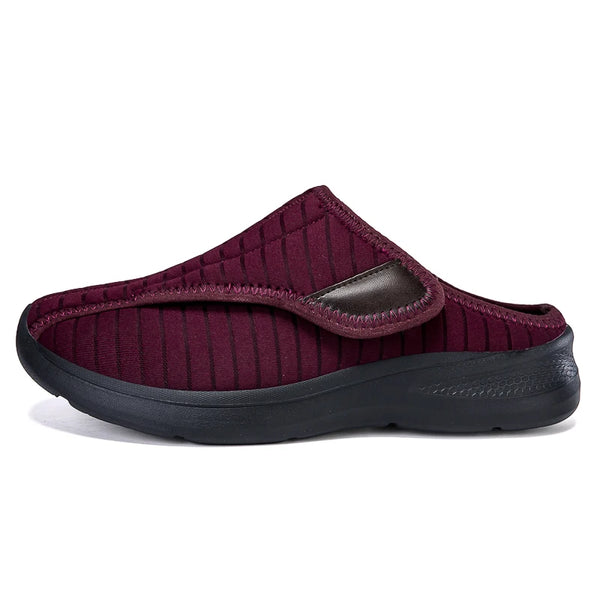 Winter Wide Foot Slippers Women Men Half Shoes Wide Toes Slippers Plush Warm Shoes House Home Cotton Shoes Unisex