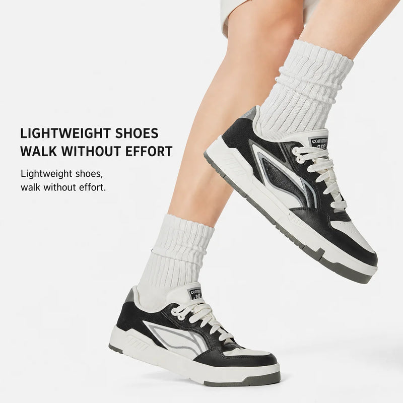 ស្បែកជើងបុរស Li-Ning COMMON 80S Lifestyle ស្បែកជើងកីឡាបែបបុរាណ ងាយស្រួលពាក់ ស្បែកជើងកីឡាបែប LiNing បែបបុរាណ AGCW037