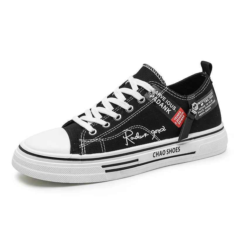 Men's Plus Size Casual Canvas Shoes Summer Soft-Sole Non-Slip Outdoor Walking Shoes Fashion Youth Sports Board Shoes Flat Shoes