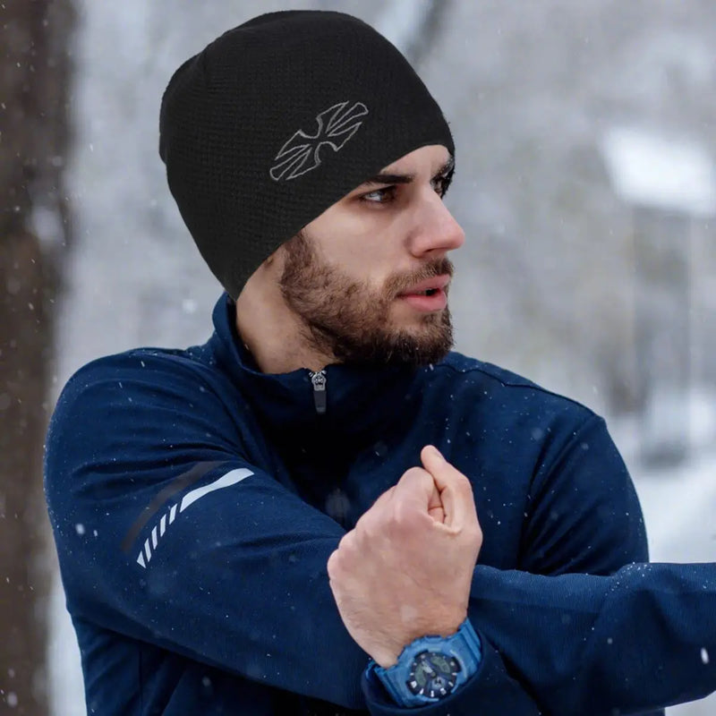 Winter Personality Hats Knit Cap Outdoor Sports Cycling Cold Cap Hat Headgear Warm In The Fall and Winter Thickened Windproof