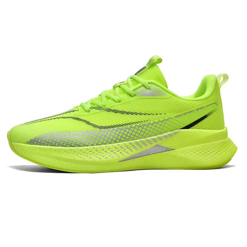 Unisex Sports Shoes Flat Cushioned Running Professional Training Shoes 2026 New Road Jogging Comfortable Lace Up Fitness Shoes