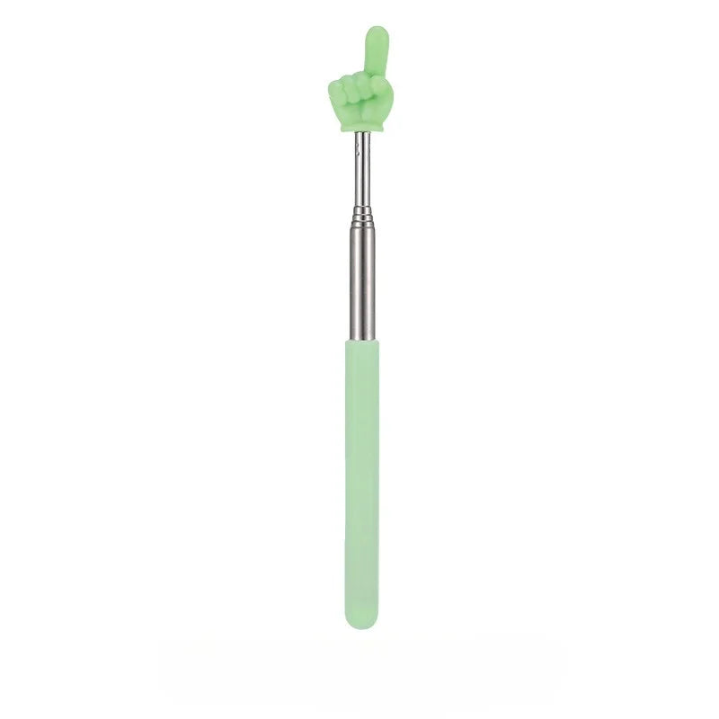 1pc Teaching Pointer Parent-Child Finger Reading Sticks Telescopic Rod Finger Design Teaching Stick Kids School Tool supplies.