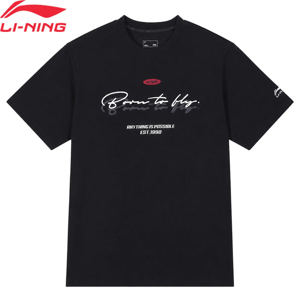 អាវយឺតដៃខ្លីបុរស Li-Ning រចនាបថកីឡា LN COOL ៧៥% កប្បាស ២៥% ប៉ូលីអេស្ទ័រ រាងធម្មតា អាវក្រៅ LiNing ធម្មតា AHSWD61