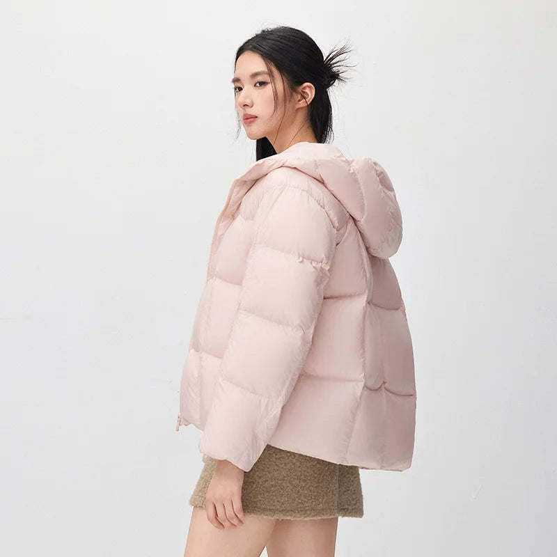 អាវក្រៅ Semir សម្រាប់ស្ត្រី ៩០ ភាគរយ ធ្វើពីរោមចៀម ធន់នឹងទឹក ធន់នឹងប្រេង ធន់នឹងស្នាមប្រឡាក់ ធន់នឹងកម្ដៅ ធន់នឹងកម្ដៅ មានក្រណាត់ការពារឋិតិវន្ត ថ្មីឆ្នាំ ២០២៦