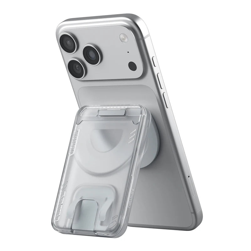 NILLKIN Magnetic Wallet Card Holder with 360 Rotating Stand Cards Sleeve for iPhone Samsung MagSafe Phone Bracket 2 Cards Slot