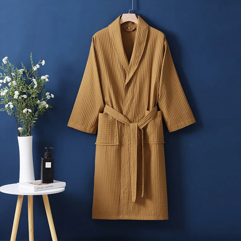 Long Sleeve Women's Pajamas Robe 100% Cotton Wedding Dress Autumn Winter Casual Women's Bathrobe Home Wear Shower Night Kimono