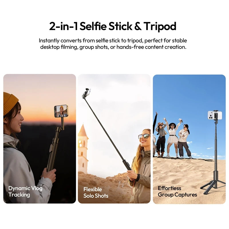 ដំបងថតរូប Selfie ចល័ត Ulanzi SK-27 ជើងកាមេរ៉ា Tripod Magsafe Phone Tripod Stand 8 ផ្នែក 10 ម៉ែត្រ បញ្ជាពីចម្ងាយសម្រាប់ Iphone 17 16 Android Vlog