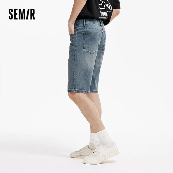 ខោបុរស Semir ខោ Denim ប្រវែងជង្គង់ បែប Vintage លាងជើងត្រង់ ខោខ្លីធម្មតា ស្លៀកបានច្រើនយ៉ាង ម៉ូដរដូវក្តៅ ឆ្នាំ២០២៦ អាវធំ ស្លៀកប្រចាំថ្ងៃ