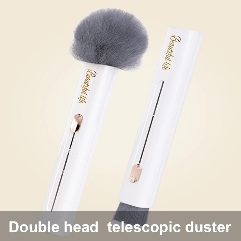 SEAMETAL Car Interior Cleaning Brush Air Outlet Cleaning Soft Brush Car Crevice Dust Removal Brush Double Head Telescopic Duster