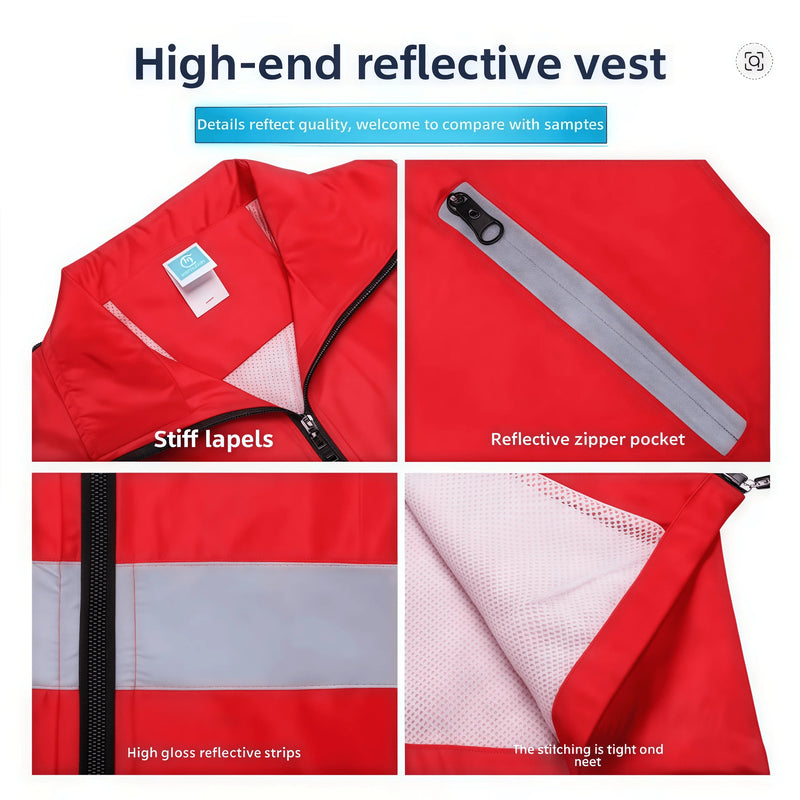 Custom-made vests with logo printing man for takeaway same-city delivery logistics transportation vest lighteight and breathable