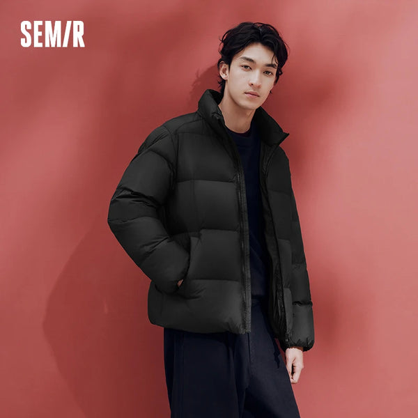 អាវក្រៅ Semir សម្រាប់បុរស ធន់នឹងខ្យល់ ធន់នឹងទឹក ពណ៌ស្រាល ពាក់ប្រចាំថ្ងៃរដូវរងាថ្មីឆ្នាំ 2026
