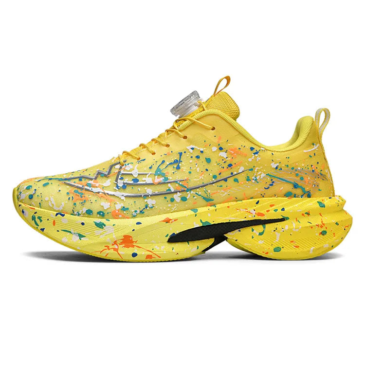 New Unisex Sports Shoes Rotating Buckle Trendy Mesh Breathable Outdoor Fitness Shoes 2026 New Thick Soled Training Sports Shoes