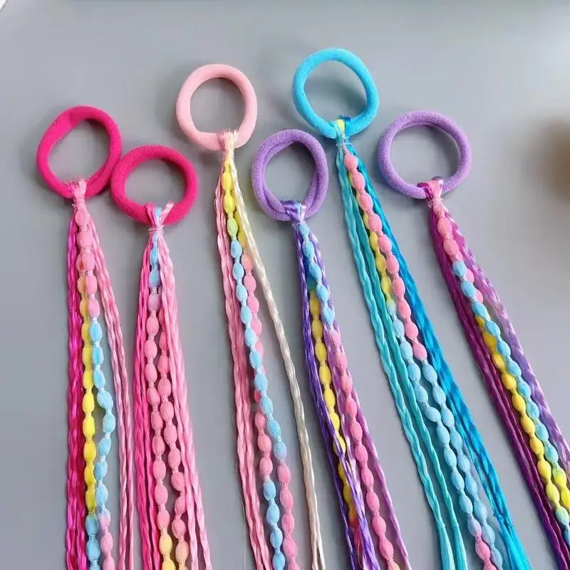 3pcs random Multi-Color Hair Braids – Wig Braids, High Ponytail & Boxing Braid Bands, Additions Set