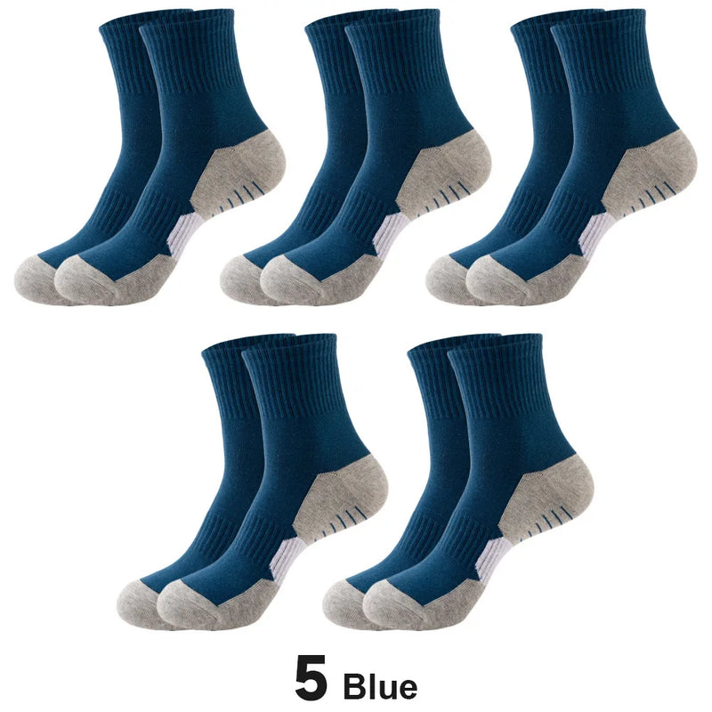 WRELS 1/2/3 Pairs Crew Hiking Socks Moisture Wicking Sports Socks Cushioned Arch Support Men's Outdoor Mountaineering Socks