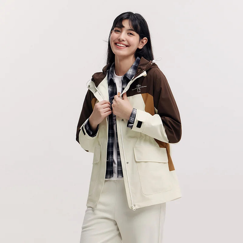 Semir Waterproof Jacket Women 2026 Spring Windproof Stain-Resistant Solid Color Loose Casual Top Stylish Outerwear