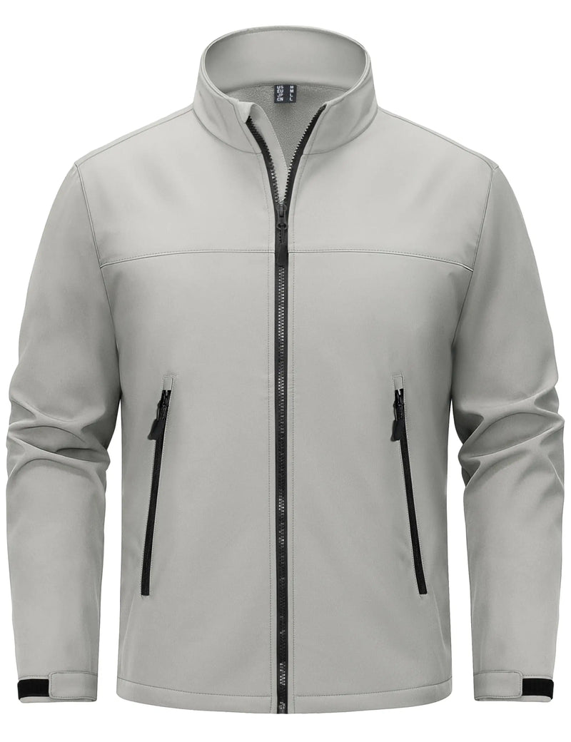 TACVASEN Men's Winter Lightweight Fleece Lined Tactical Softshell Jacket Waterproof Breathable Warm Outdoor Hiking Windbreaker