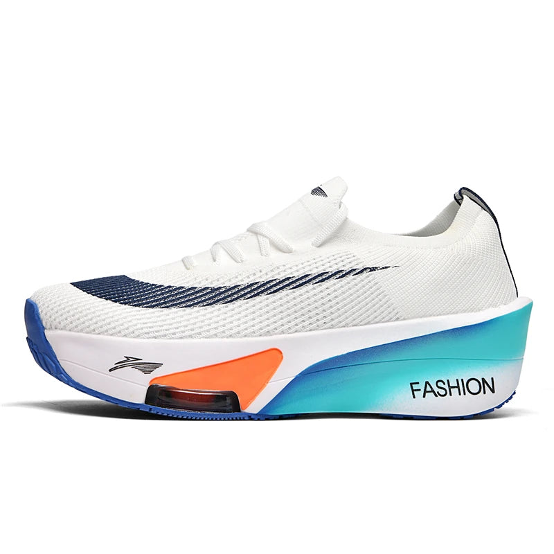 Unisex Sports Shoes Casual Light Mesh Breathe Fashion Lace Up Running Shoes 2026 New Flat Bottom Anti Slip Rebound Fitness Shoes