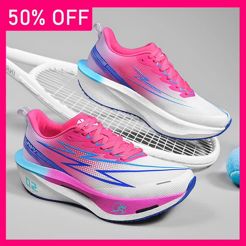 Unisex Sports Shoes Marathon Running Breathable Light Outdoor Training Shoes Thick Soled Anti Slip Shock-absorbing Racing Shoes