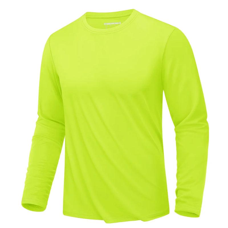 TACVASEN UPF 80+ Sun Protection T-shirts Men's Quick Dry Long Sleeve Athlectic T Shirts Performance Sports T-shirts Rash Guard
