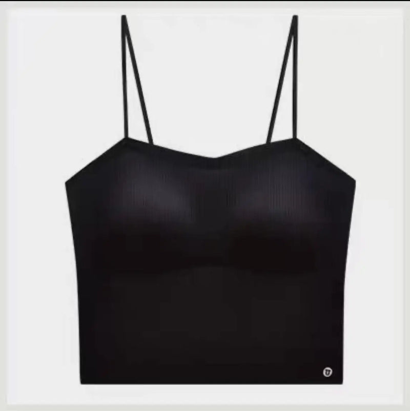 Spring Summer Sleepwear Seamless Versatile Suspender Underwear Chest Pad Integrated Bra Vest Women One Piece Pajamas Top