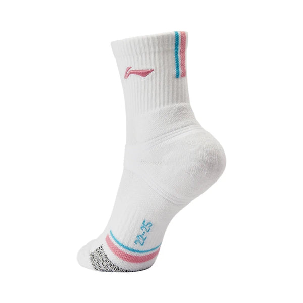 ស្រោមជើងកីឡាវាយសី Li-Ning សម្រាប់នារី 22-25cm 59% កប្បាស 19.1% ប៉ូលីអាមីត 14.8% ប៉ូលីអេស្ទ័រ 7.1% អេឡាស្តង់ ស្រោមជើង LiNing AWSU072