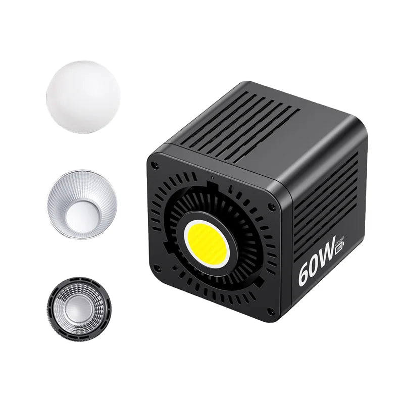 ភ្លើងវីដេអូ Ulanzi C60 60W COB ភ្លើង LED ពីរពណ៌ 2500-6500K 3300mAh Mini Bowens Mount សម្រាប់ថតរូបស្ទូឌីយោ ភ្លើងផ្សាយផ្ទាល់ Vlog
