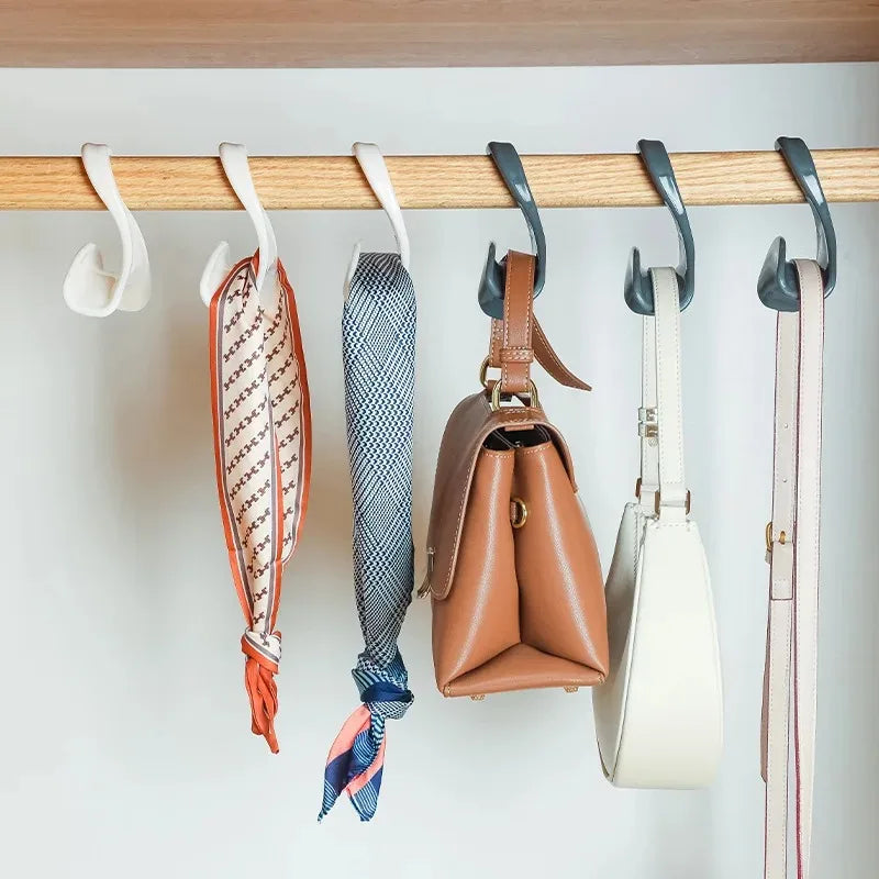 5pcs Bag Hanger Hook Handbag Hat Scarf Storage Rack Wardrobe Backpack Hook Handbag Holder Storage Rack Organization