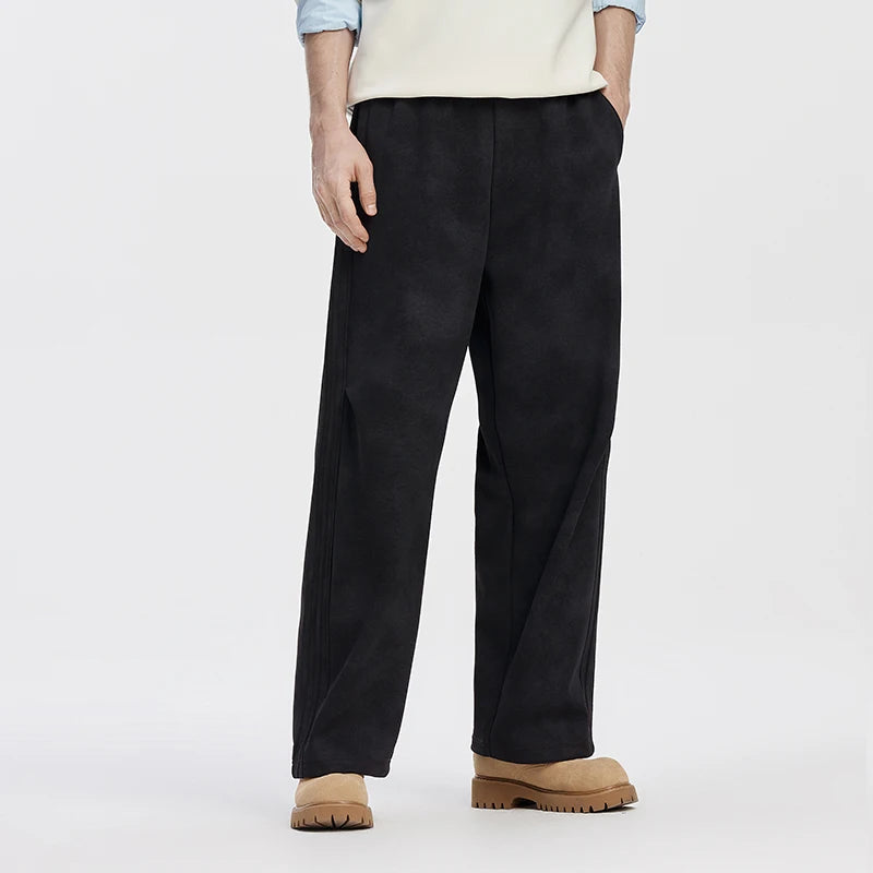 Semir Men Pants Washed Loose Straight Drapey Knit Street Casual Style Trendy Autumn Trousers Urban Daily Wear 2026