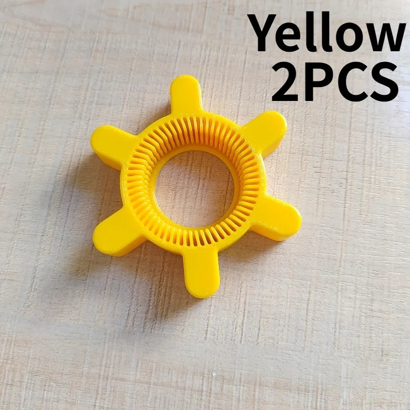 2PCS Manual Plastic Bottle Opener -Easy-To-Grip Rotating CapYellow Gear Shape Design, Suitable for Soda And Beverage Bottles