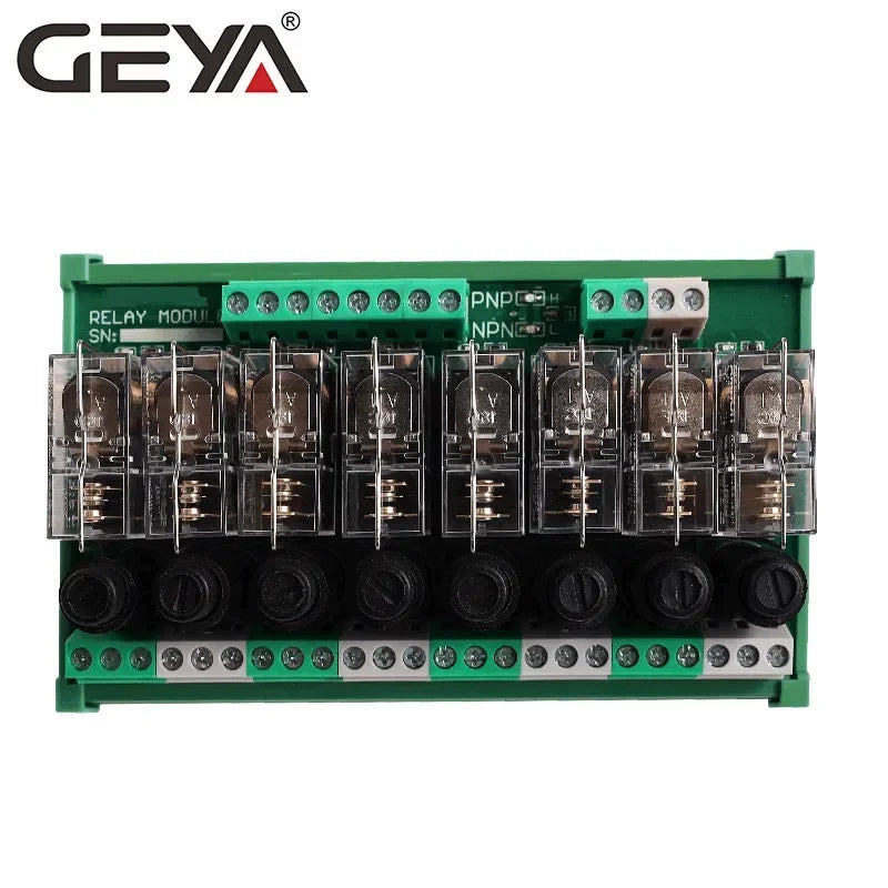 ម៉ូឌុល រេឡេ PLC GEYA 2/4/16 ឆានែល 12V/24V DC 8A ជាមួយ នឹង ការការពារ ហ្វុយស៊ីប DIN Rail Mount សម្រាប់ ស្វ័យប្រវត្តិកម្ម ឧស្សាហកម្ម