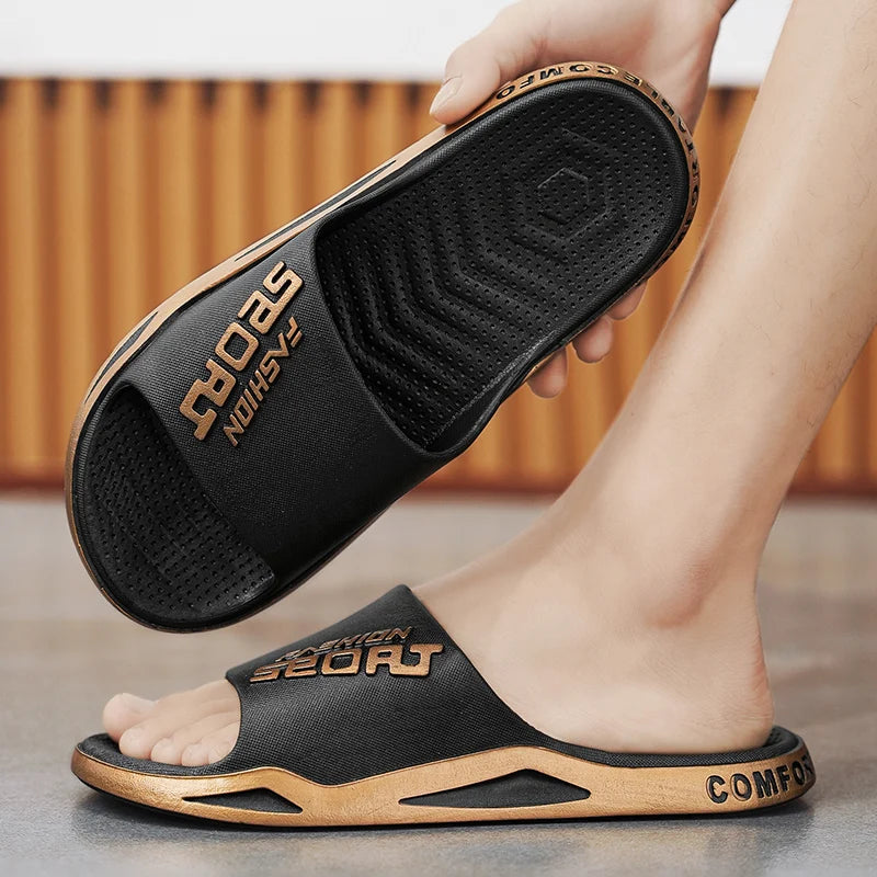 Summer Men's Comfortable Outdoor Anti slip Waterproof Beach Shoes Cool Slippers Fashion Casual young sports Soft Sole Slippers