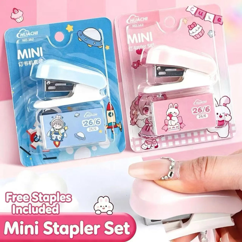 Cartoon Small Stapler for Office Use Learning Stationery And Gift High Appearance Value Fun And Practical Desk Accessory