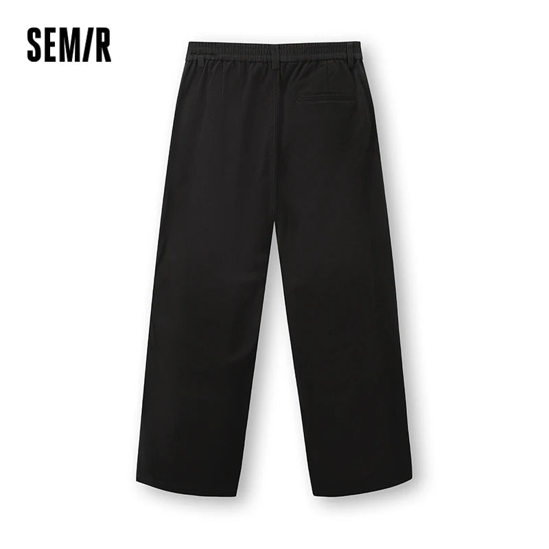 Semir Men Casual Pants Brushed Fabric Versatile Loose Fit Straight Leg 2026 New Winter Daily Wear Urban Casual Style