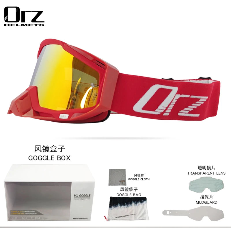 ORZ motorcycle off-road helmet goggles off-road race rally helmet goggles anti slip strap sponge cushioning