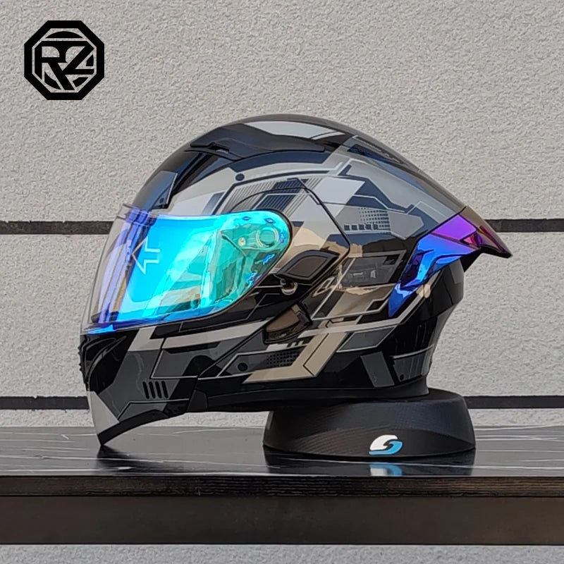ORZ's latest high-quality modular flip helmet cascos para motos motorcycle dual lens full helmet capacity DOT approved