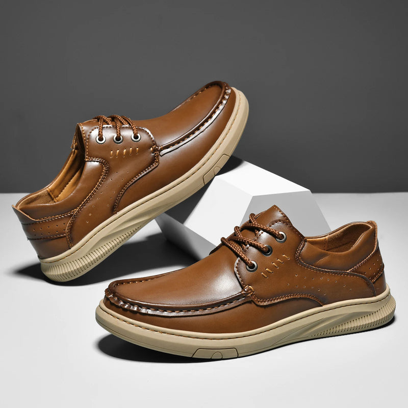 Men's Casual Shoes Four Seasons New Business Meeting Leather Shoes Soft Sole Non-Slip Classic Party Fashion Joker Leather Shoes