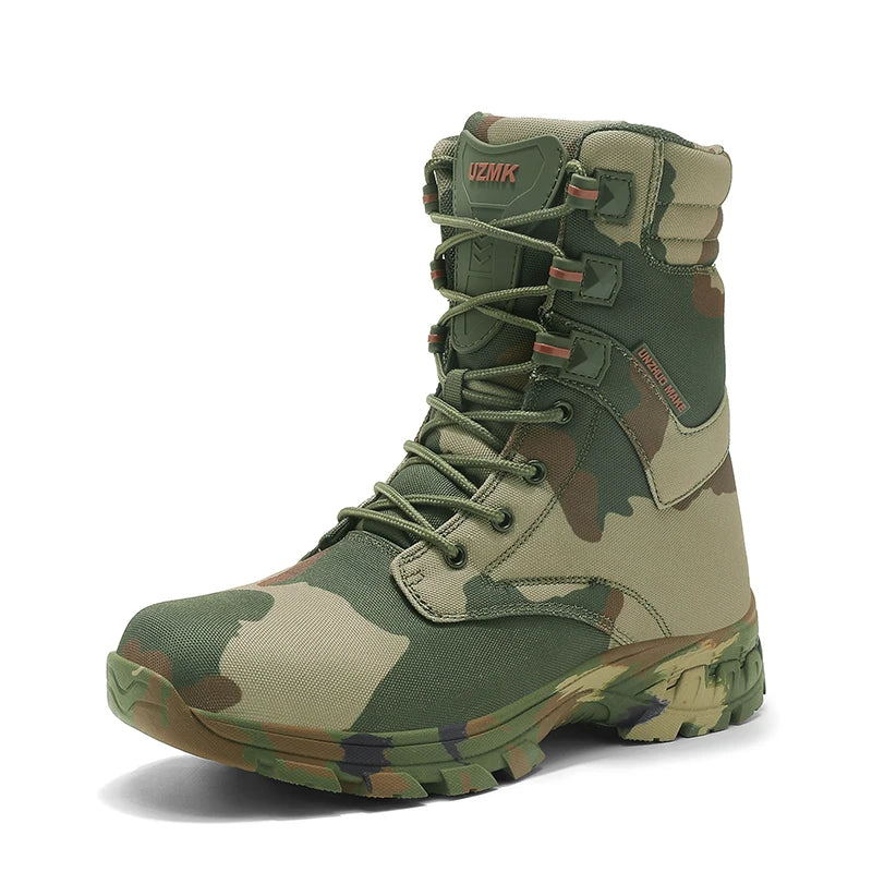 Men's high-top jungle battlefield training boots four seasons new breathable non-slip light outdoor hiking tactical combat boots