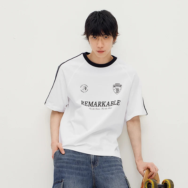 Semir Men Tshirt Cotton American Sport Knit Trendy Street Casual Top 2026 Summer Soft Comfortable Wear