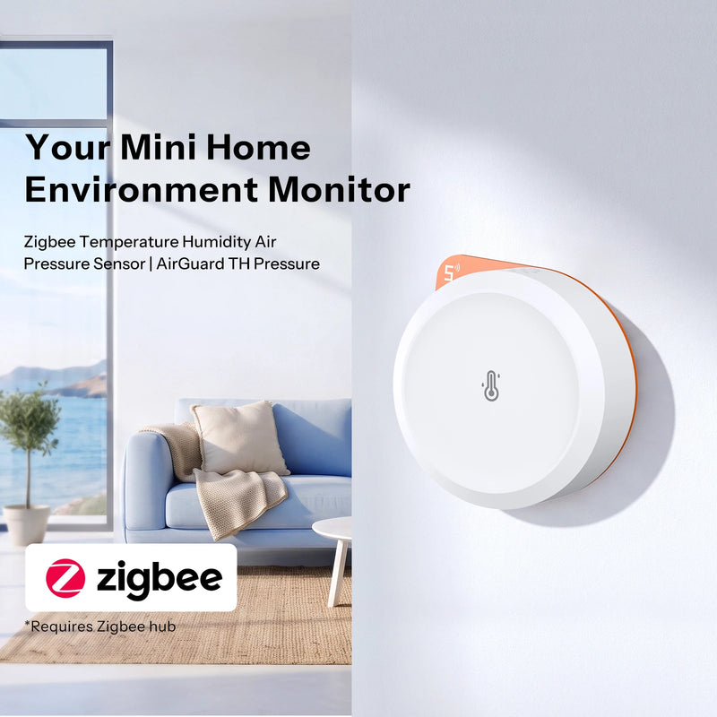 Sonoff Air Pressure Sensor Zigbee Temperature Humidity Barometric Smart Home Indoor Weather Monitor APP Alert Office SNZB-02M