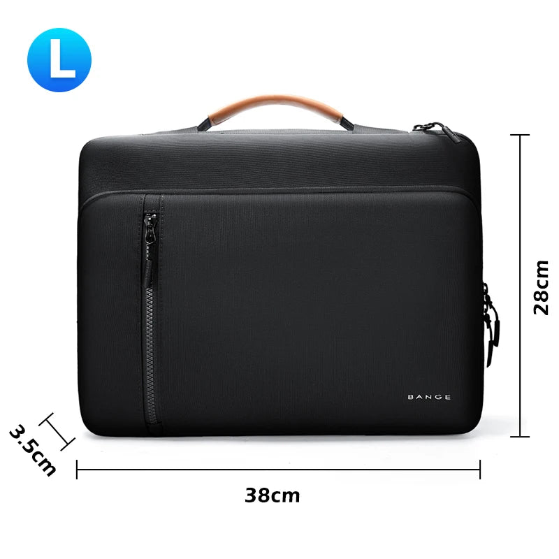 BANGE Slim Laptop Sleeve Bag 14-15.6 Inch Notebook Pouch for Men's Shockproof Computer Briefcase for Business Travel Laptop Case