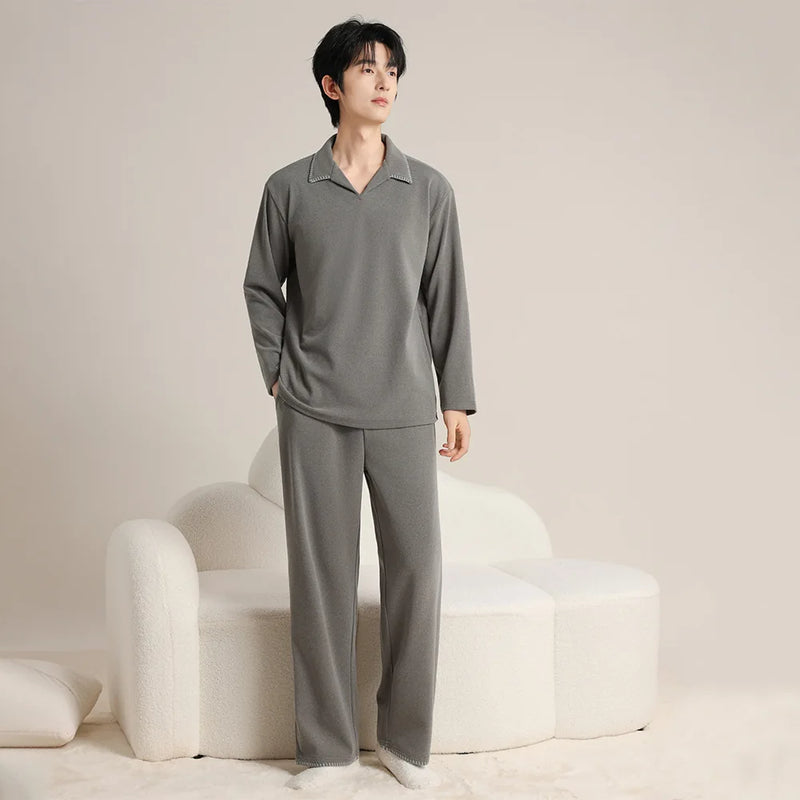 Pijama Mujer Thicken Warm Sleepwear For Sleeping Set Autumn Winter Couple Pajamas Long Sleeve De Velvet Women's Home Clothes