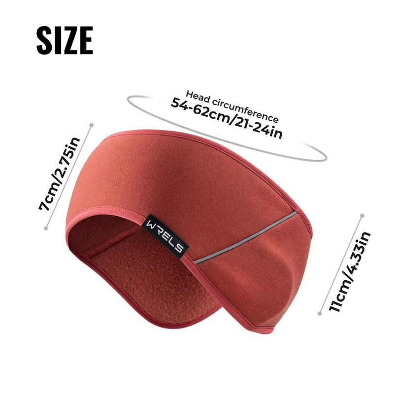 WRELS Ear Muffs Fleece Thermal Ear Covers Headband Reflective Windproof Winter Outdoor Men Women Running Ski Cycling Ear Warmer